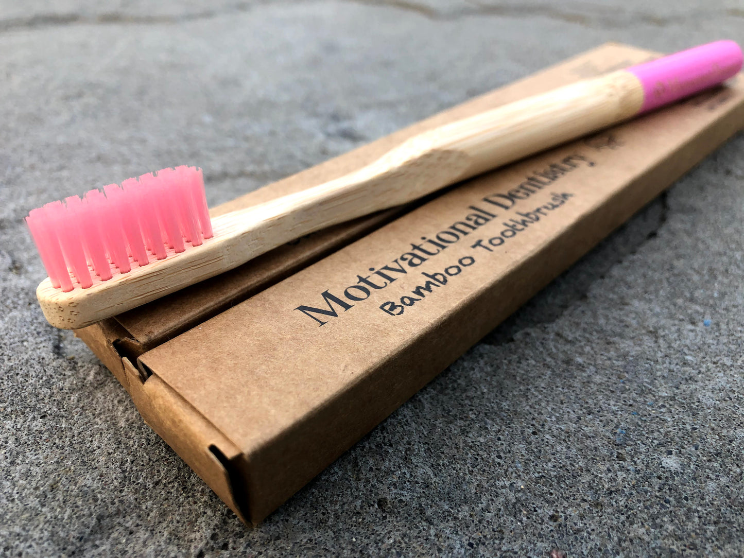 Pink Eco Friendly Bamboo Toothbrush