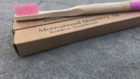 Pink Eco Friendly Bamboo Toothbrush